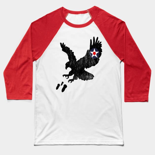 Warbird American Eagle Dive Bombing Baseball T-Shirt by F&L Design Co.